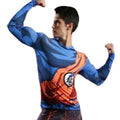 Goku Battle Damaged Dragon Ball Z Compression Long Sleeve Rash Guard-RashGuardStore