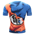 Goku Battle Damaged Dragon Ball Z Compression Rash Guard-RashGuardStore