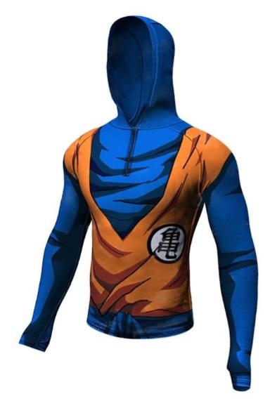 Goku Dragon Ball Z Long Sleeve Rashguard Hoodie-RashGuardStore