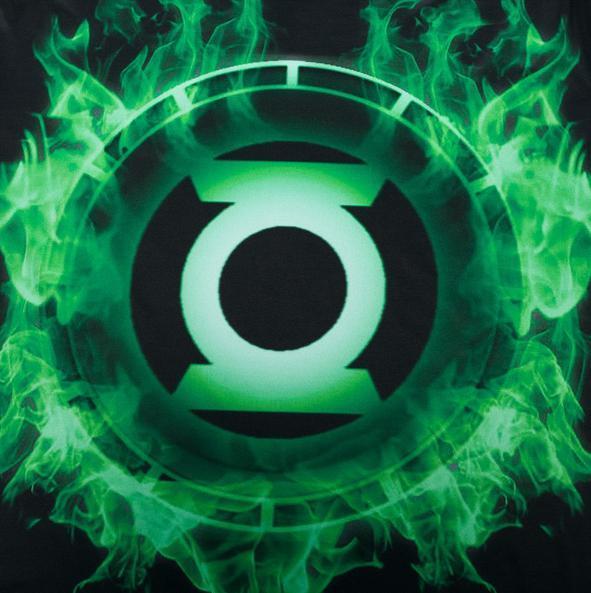 Green Lantern 'Green Flame' Premium Dri-Fit Long Sleeve Rash Guard-RashGuardStore