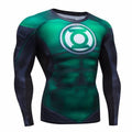 Green Lantern Premium Compression Long Sleeve Rash Guard-RashGuardStore