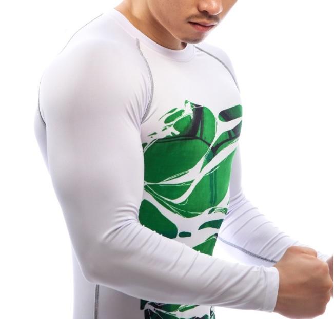 Incredible Hulk "Hero Revealed Comic" Long Sleeve Compression Rash Guard-RashGuardStore