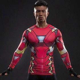 Iron Man 3 "Mark Xxxiii" Long Sleeve Compression Rash Guard-RashGuardStore
