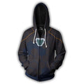 Iron Man 'Infinity War' Arc Reactor Zip Up Hoodie-RashGuardStore
