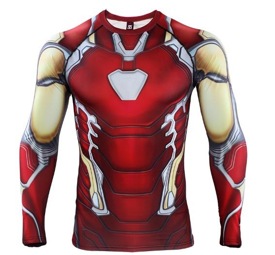 Iron Man "Mark 85" End Game Compression Long Sleeve Rash Guard-RashGuardStore