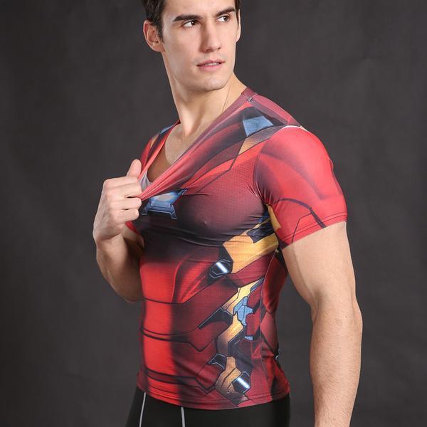 Iron Man "Mark Xix" Compression Rash Guard-RashGuardStore