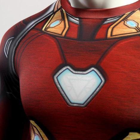 Iron Man "Nano Tech" Infinity War Compression Long Sleeve Rash Guard-RashGuardStore