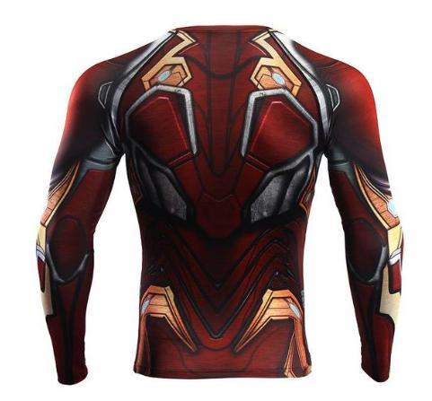 Iron Man "Nano Tech" Infinity War Compression Long Sleeve Rash Guard-RashGuardStore