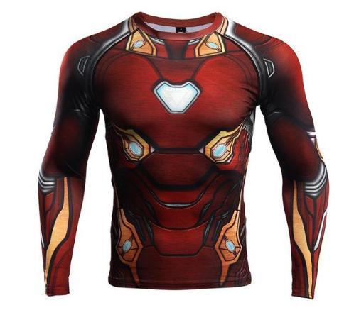 Iron Man "Nano Tech" Infinity War Compression Long Sleeve Rash Guard-RashGuardStore