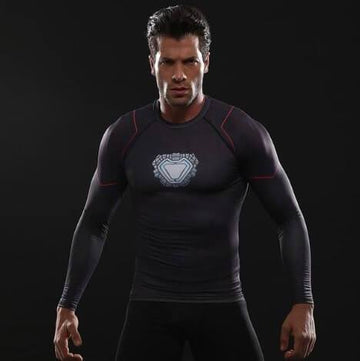 Iron Man 'Tony Stark' Infinity War Long Sleeve Undersuit Compression Rash Guard-RashGuardStore