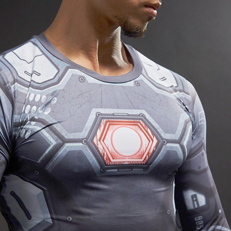 Iron Man "War Machine" Compression Long Sleeve Rashguard-RashGuardStore