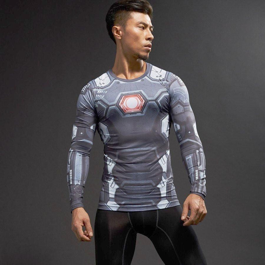 Iron Man "War Machine" Compression Long Sleeve Rashguard-RashGuardStore