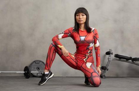 Iron Man Women's Compression Long Sleeve Rashguard-RashGuardStore