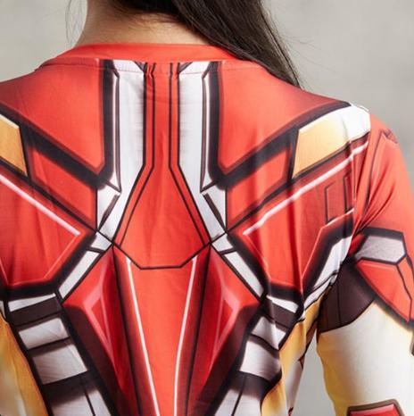 Iron Man Women's Compression Short Sleeve Rashguard-RashGuardStore