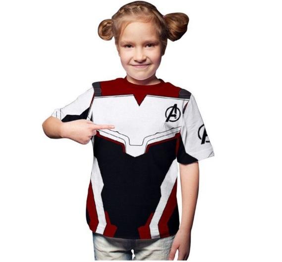 Kid's Avengers "End Game" Short Sleeve Compression Rash Guard-RashGuardStore