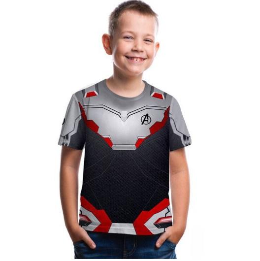 Kid's Avengers "End Game" Team Suit Short Sleeve Compression Rash Guard-RashGuardStore