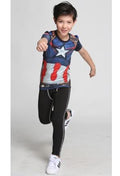 Kid's Captain America 'Avengers' Compression Rash Guard-RashGuardStore