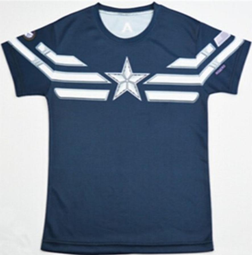 Kid's Captain America Bootcamp Compression Rash Guard-RashGuardStore