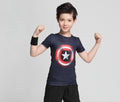 Kid's Captain America Shield Compression Rash Guard-RashGuardStore