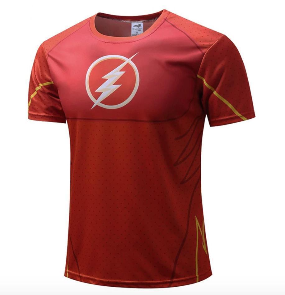 Kid's The Flash "Classic" Short Sleeve Compression Rash Guard-RashGuardStore