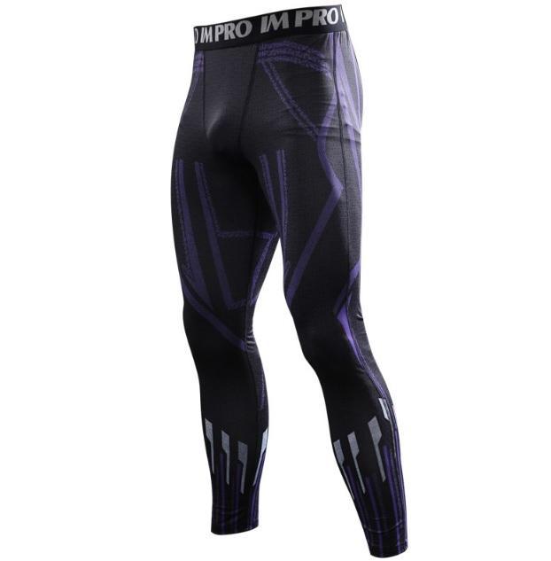 Men's Black Panther 'Civil War' Compression Leggings Spats-RashGuardStore