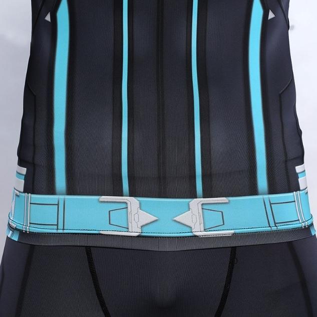 Men's Captain Marvel Carol Danvers 'Star Force' Green Kree Compression Short Sleeve Rashguard-RashGuardStore