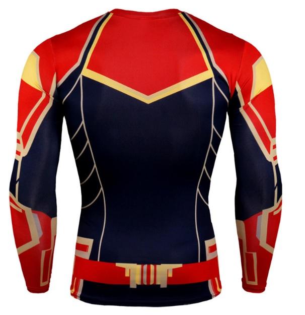 Men's Captain Marvel 'Mar-Vell' Compression Long Sleeve Rashguard-RashGuardStore