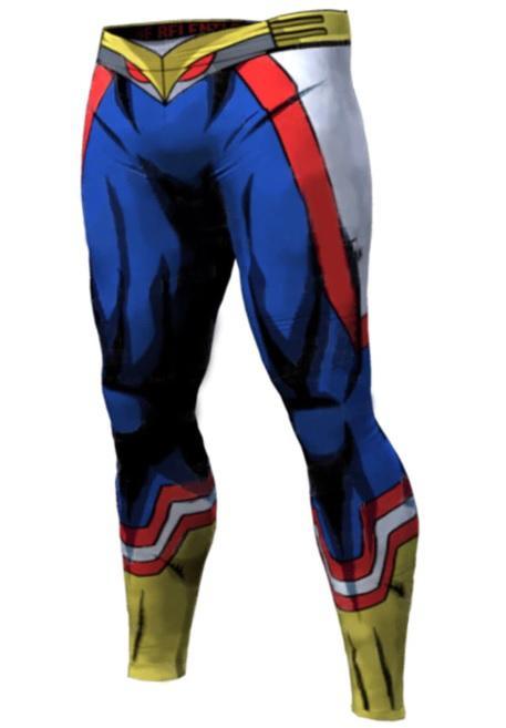 Men's My Hero Academia 'All Might' Leggings Compression Spats-RashGuardStore