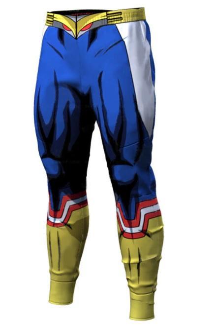 Men's My Hero Academia 'All Might Silver Age' Leggings Compression Spats-RashGuardStore