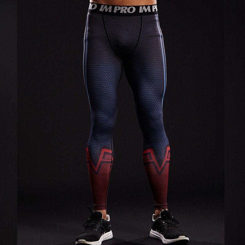 Men's Superman Compression Leggings Grappling Spats-RashGuardStore