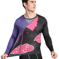 Naruto Battle Damaged 'Akatsuki' Long Sleeve Compression Rash Guard-RashGuardStore