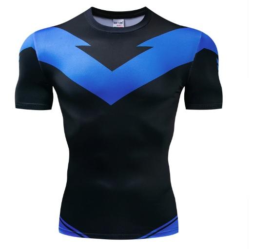 Nightwing Short Sleeve Dri-Fit Rashguard-RashGuardStore