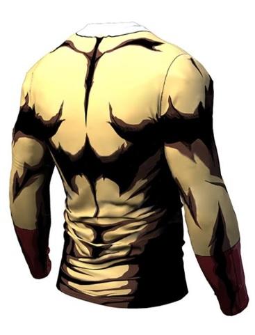 OnePunch Man 'Serious Saitama' Long Sleeve Compression RashGuard-RashGuardStore