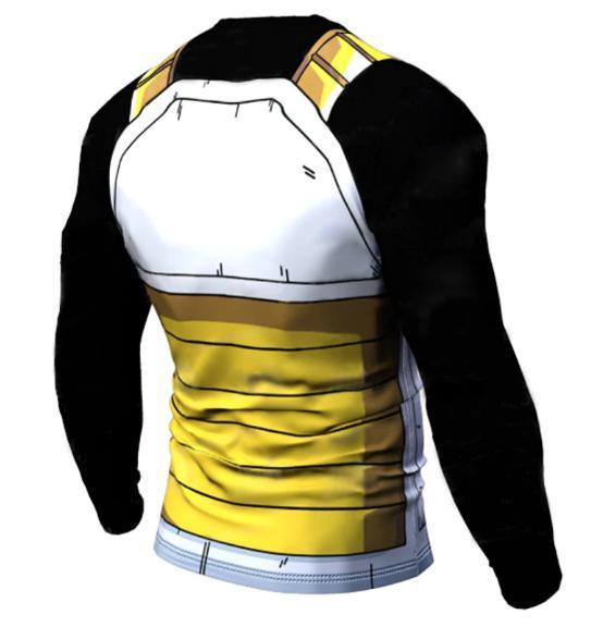 Onyx Vegeta Cell Armor Dragon Ball Z Long Sleeve Compression Rash Guard-RashGuardStore