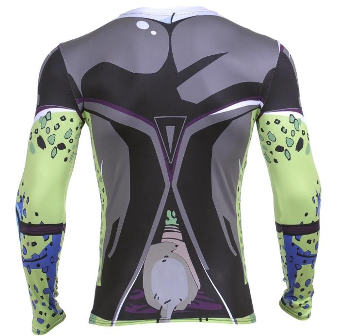 Perfect Cell Dragon Ball Z Long Sleeve Compression Rash Guard-RashGuardStore