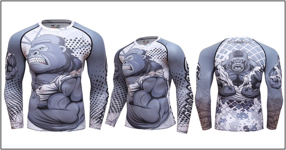 Gorilla Compression 'Get Pumped' Elite Long Sleeve Rashguard