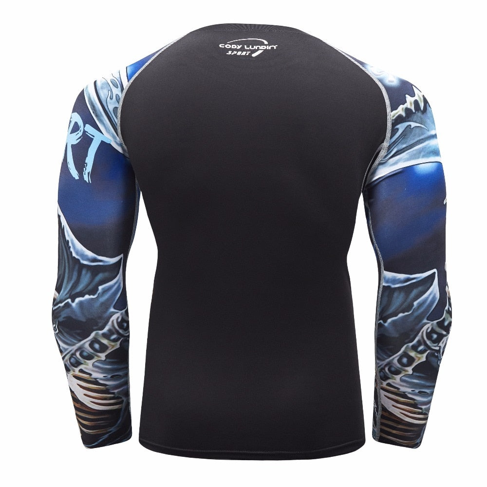 Skull Compression 'Bones' Elite Long Sleeve Rashguard