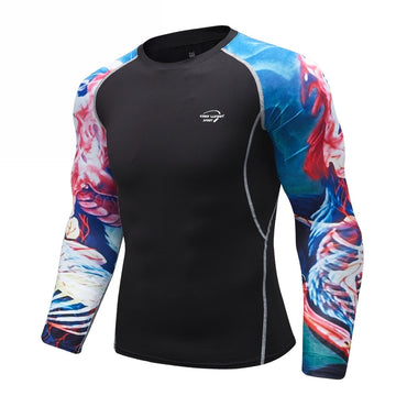 Tribal Compression 'Wavy' Elite Long Sleeve Rashguard