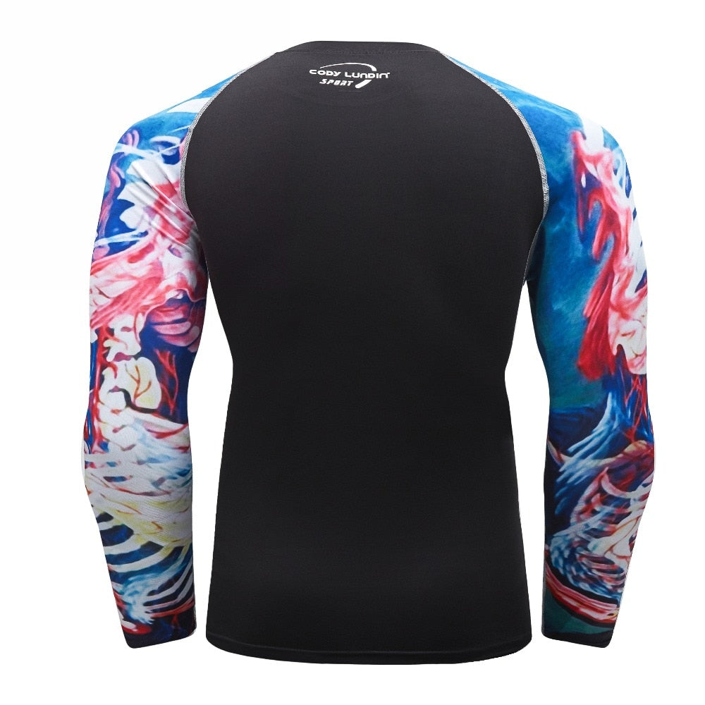 Tribal Compression 'Wavy' Elite Long Sleeve Rashguard