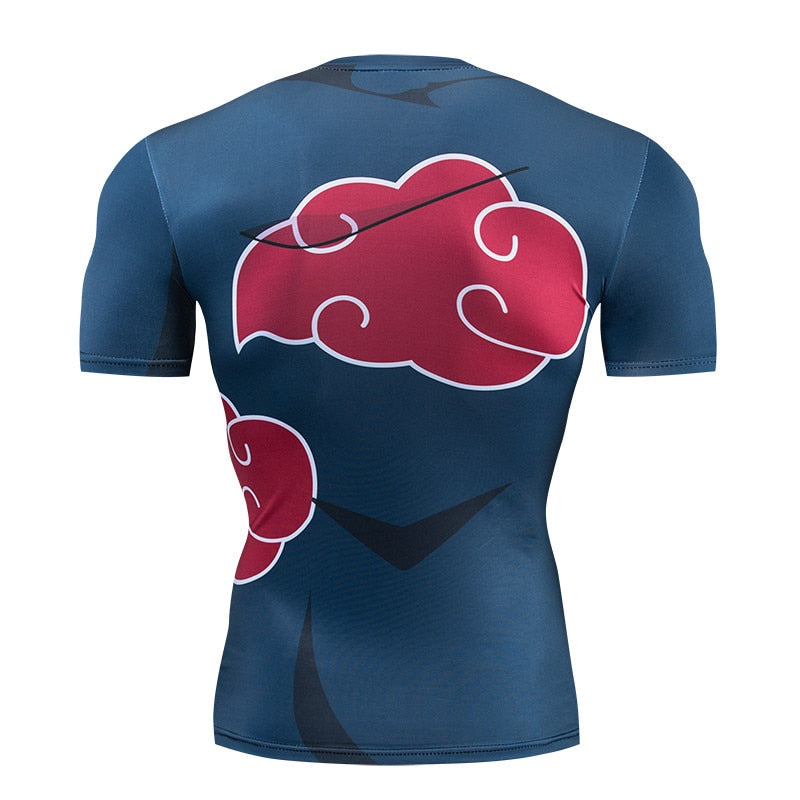 Naruto 'Akatsuki' Short Sleeve Compression Rash Guard