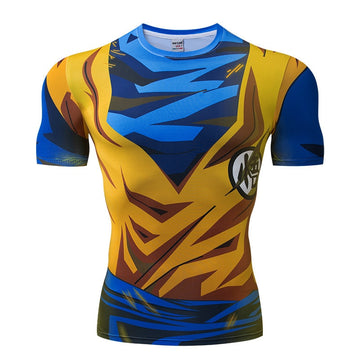 Super Saiyan Goku Dragon Ball Z Short Sleeve Compression Rashguard