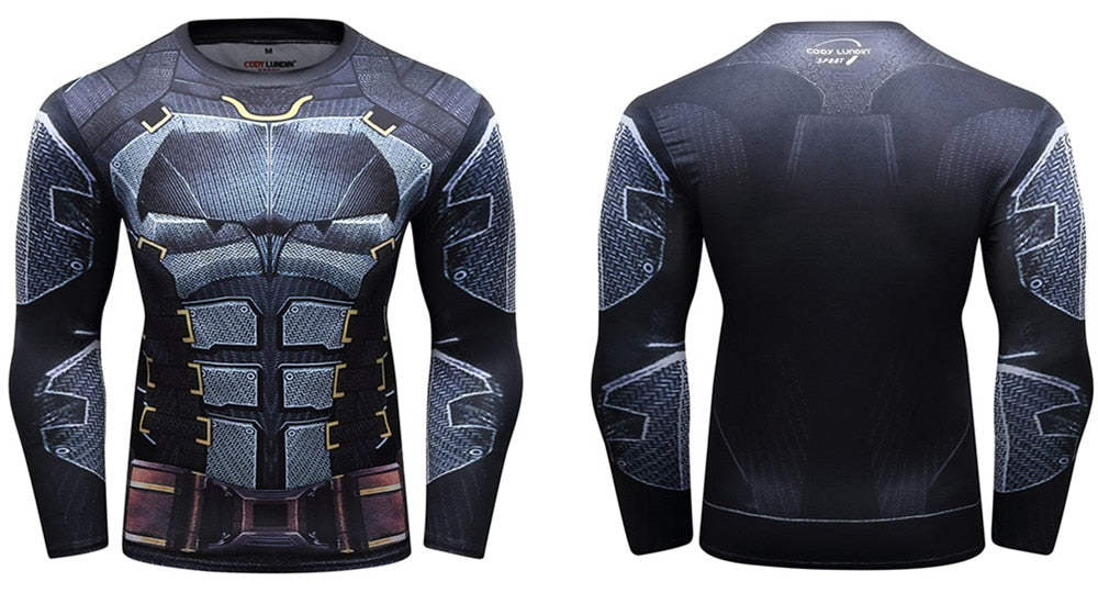 Batman Compression 'Dark Knight | Tumbler' Elite Long Sleeve Rashguard