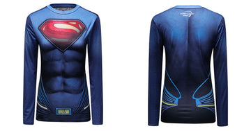 Women's Superman Compression Elite Long Sleeve Rashguard