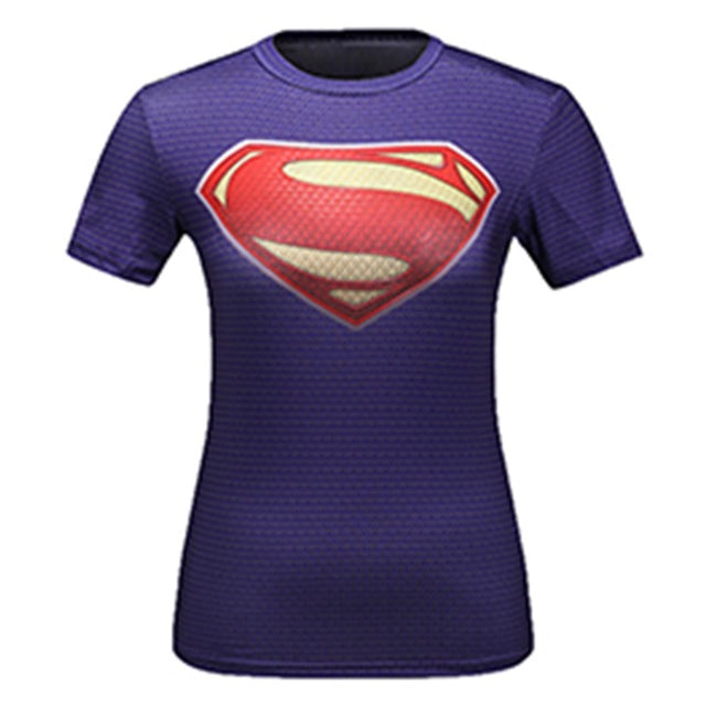 Women's Superman Compression 'At Earth's End' Short Sleeve Rashguard