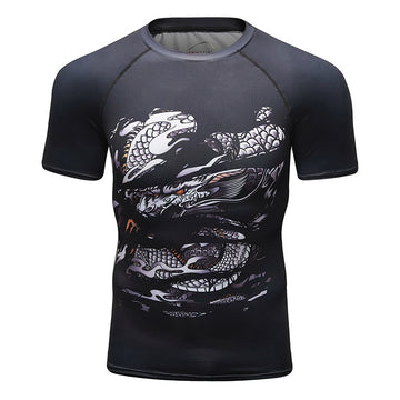 Dragon Compression 'Hero Revealed | Silver Dragon' Short Sleeve Elite Rashguard