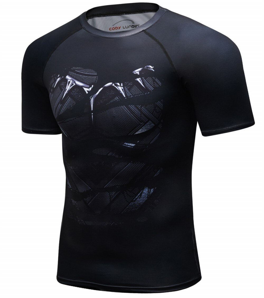 Black Panther Compression 'Hero Revealed' Elite Short Sleeve Rashguard