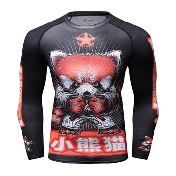 Panda Compression 'Red Panda' Elite Long Sleeve Rashguard