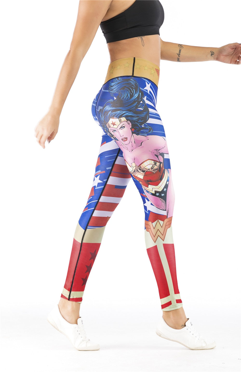 Women's Wonder Woman 'Comic' Leggings — RashGuardStore