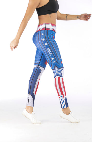 Women's Captain America 'Stars and Stripes' Leggings