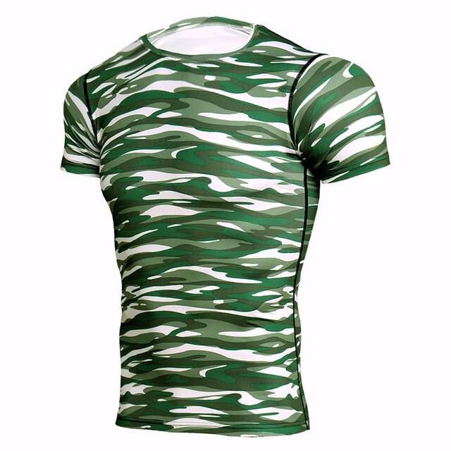 Camouflage Compression 'Seaweed Camo' Short Sleeve Rashguard